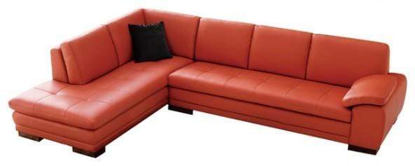J and M Furniture Couches & Sofa 625 Italian Leather Sectional Grey | J&M Furniture