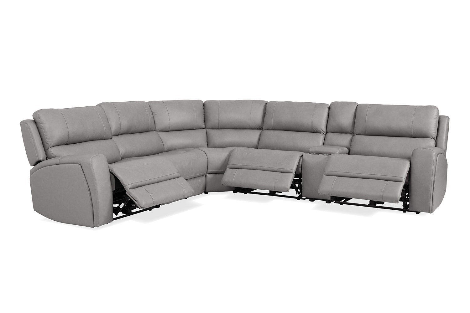 J and M Furniture Couches & Sofa 70815M Reclining Sectional in Grey | J&M Furniture