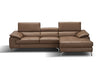 J and M Furniture Couches & Sofa A973b Premium Leather Mini Sectional in Caramel | J&M Furniture