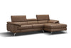 J and M Furniture Couches & Sofa A973b Premium Leather Mini Sectional in Caramel | J&M Furniture