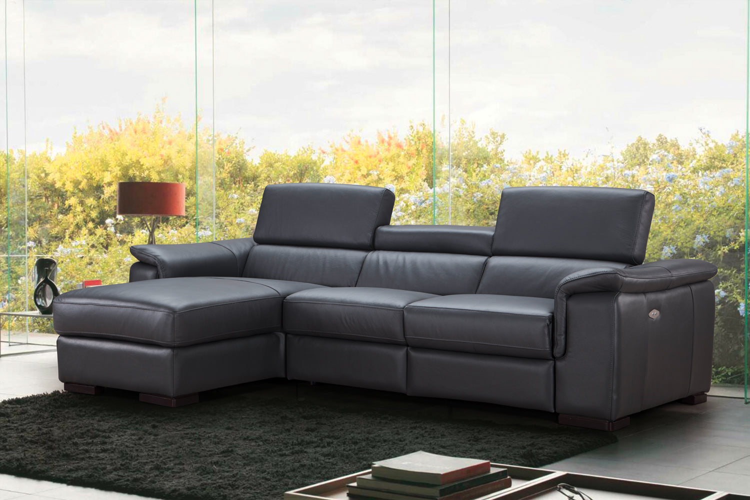 J and M Furniture Couches & Sofa Allegra Premium Leather Sectional | J&M Furniture