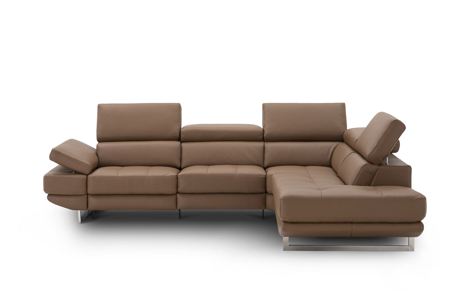 J and M Furniture Couches & Sofa Annalaise Recliner Leather Sectional in Caramel | J&M Furniture