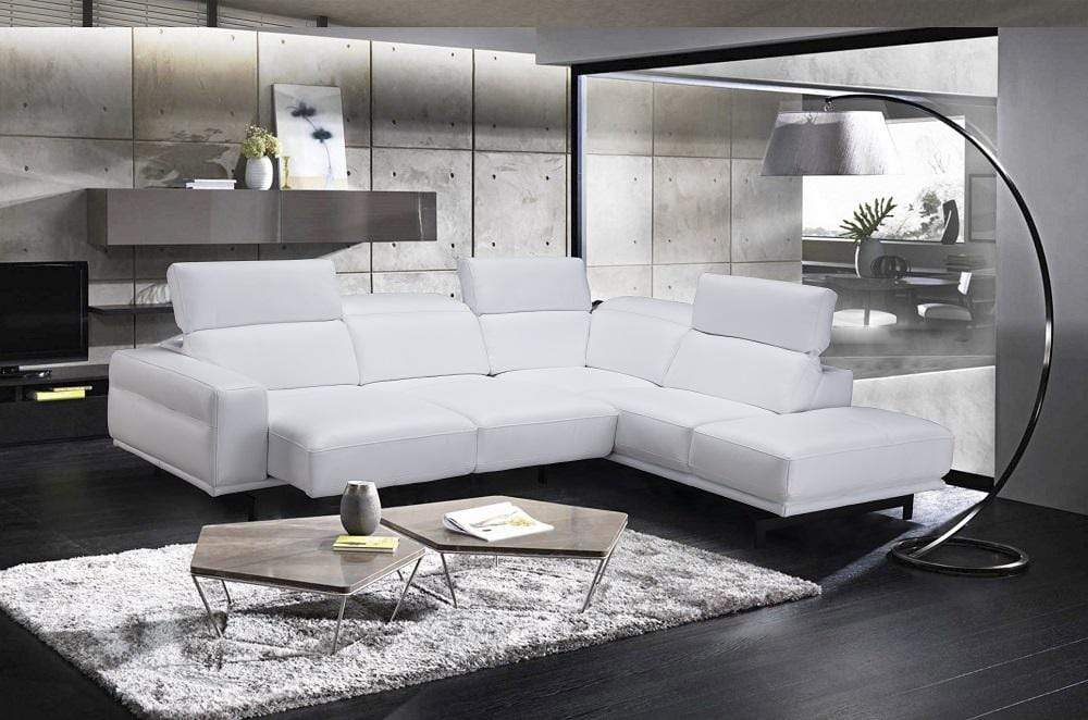 JM Furniture Davenport Snow White LAF Sectional