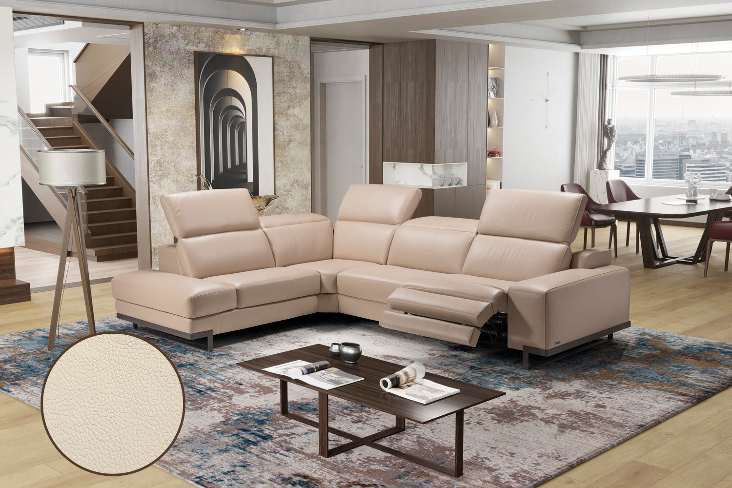 J and M Furniture Couches & Sofa Fellini Reclining Leather Sectional | J&M Furniture