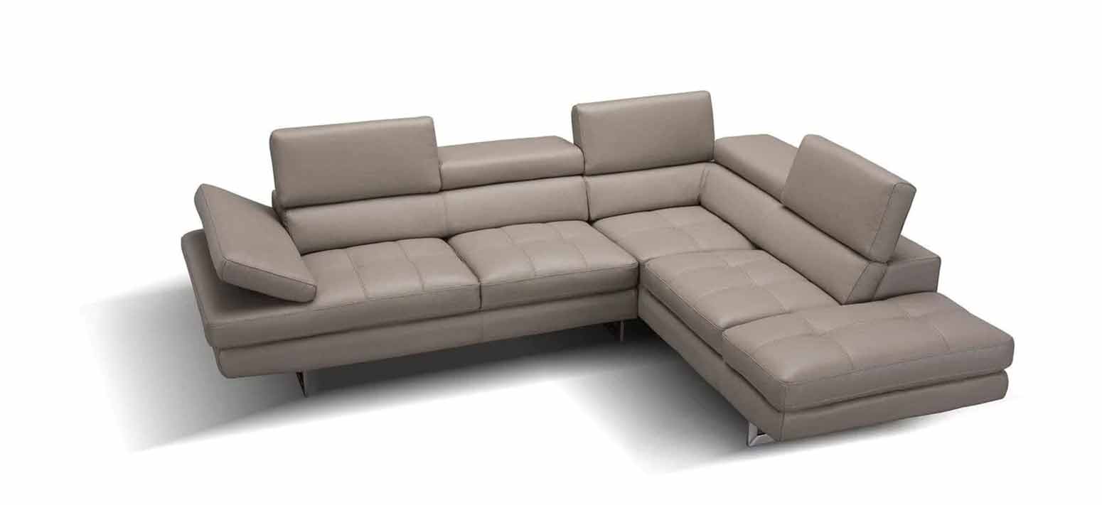 J and M Furniture Couches & Sofa Forza A761 Italian Leather Sectional In Peanut