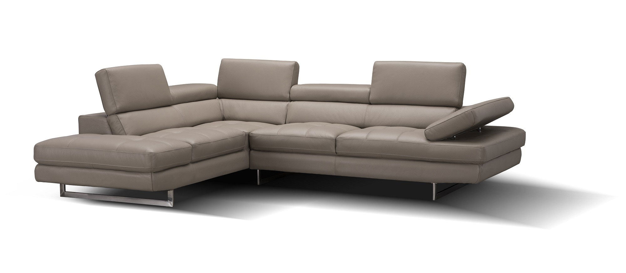 J and M Furniture Couches & Sofa Forza A761 Italian Leather Sectional In Peanut
