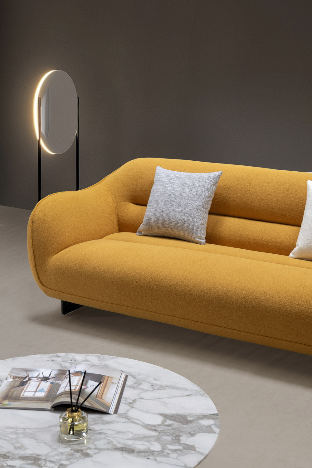 J and M Furniture Couches & Sofa HF5009 Fabric Loveseat in Amber | J&M Furniture