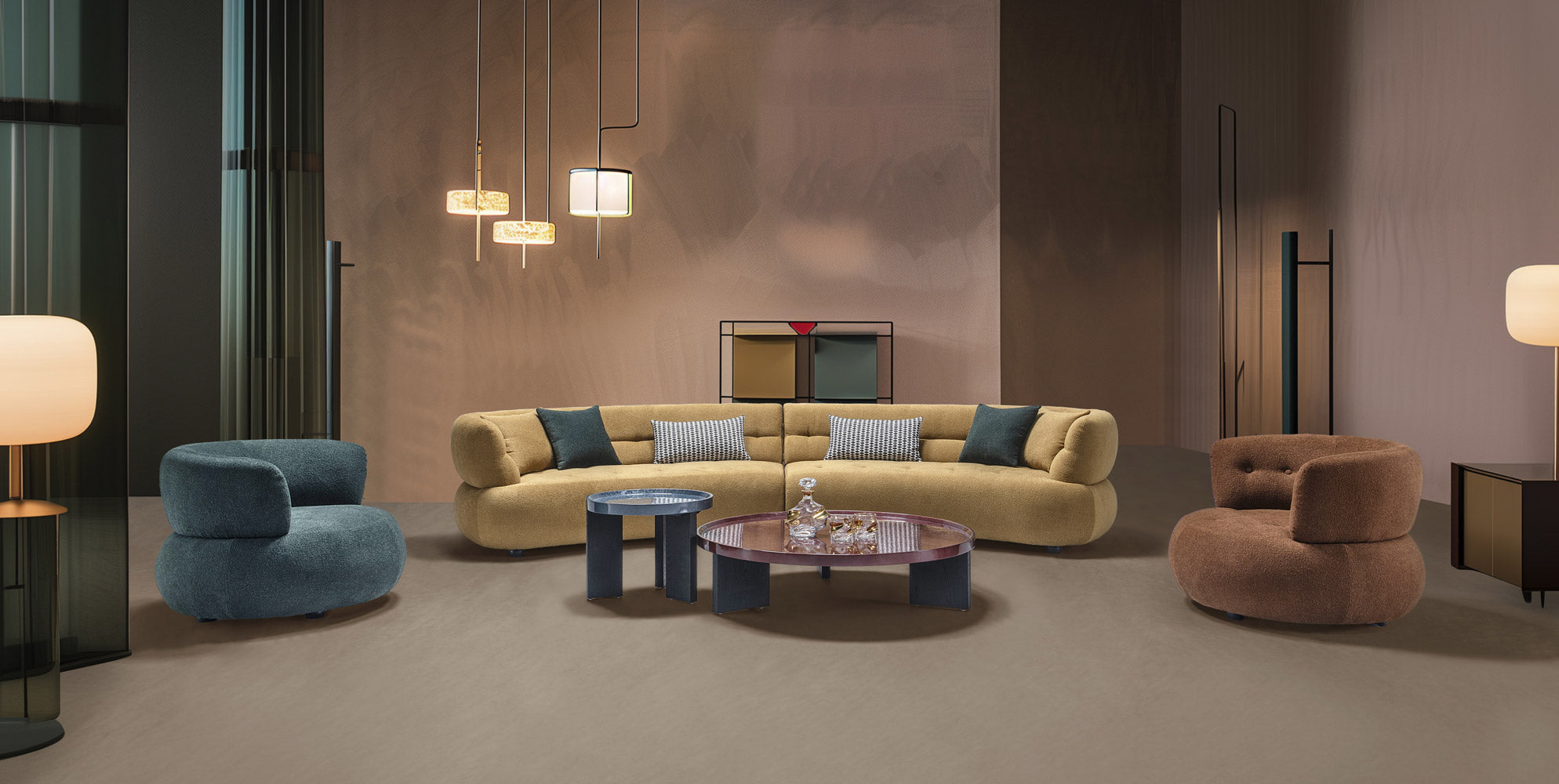 J and M Furniture Couches & Sofa HF5509 Modern Fabric Sofa in Gold | J&M Furniture