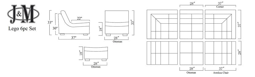 J and M Furniture Couches & Sofa Lego Sofa Collection in Grey | J&M Furniture