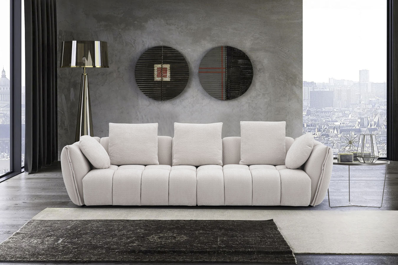 J and M Furniture Couches & Sofa Lennox Fabric Sofa in Light Grey | J&M Furniture
