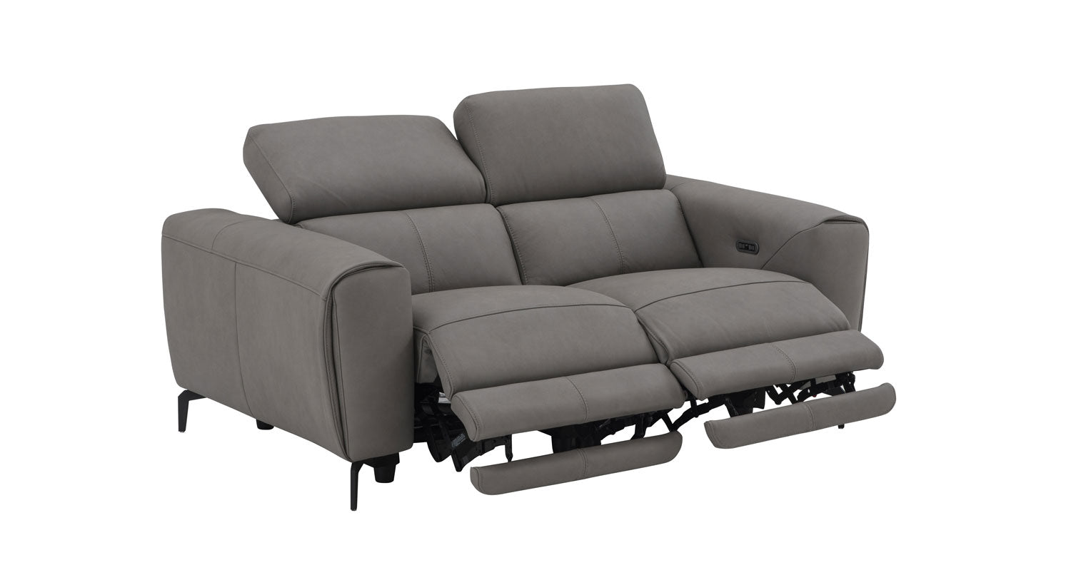 レオナ−ル　サイズM Lorenzo Motion Loveseat in Truffle | Leather Reclining Loveseat