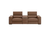 J and M Furniture Couches & Sofa Picasso Loveseat with Console In Caramel | J&M Furniture