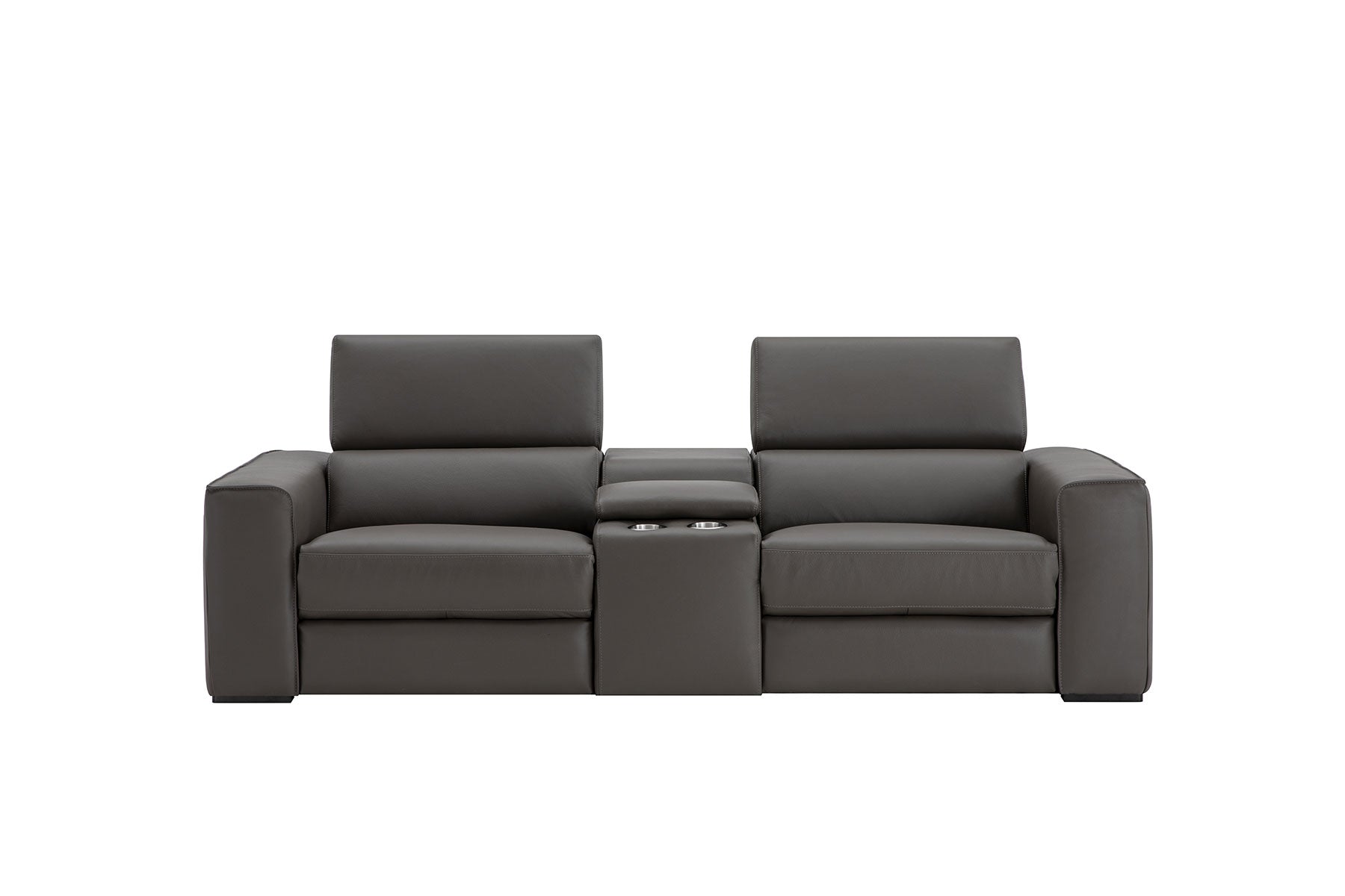 J and M Furniture Couches & Sofa Picasso Loveseat with Console In Dark Grey | J&M Furniture
