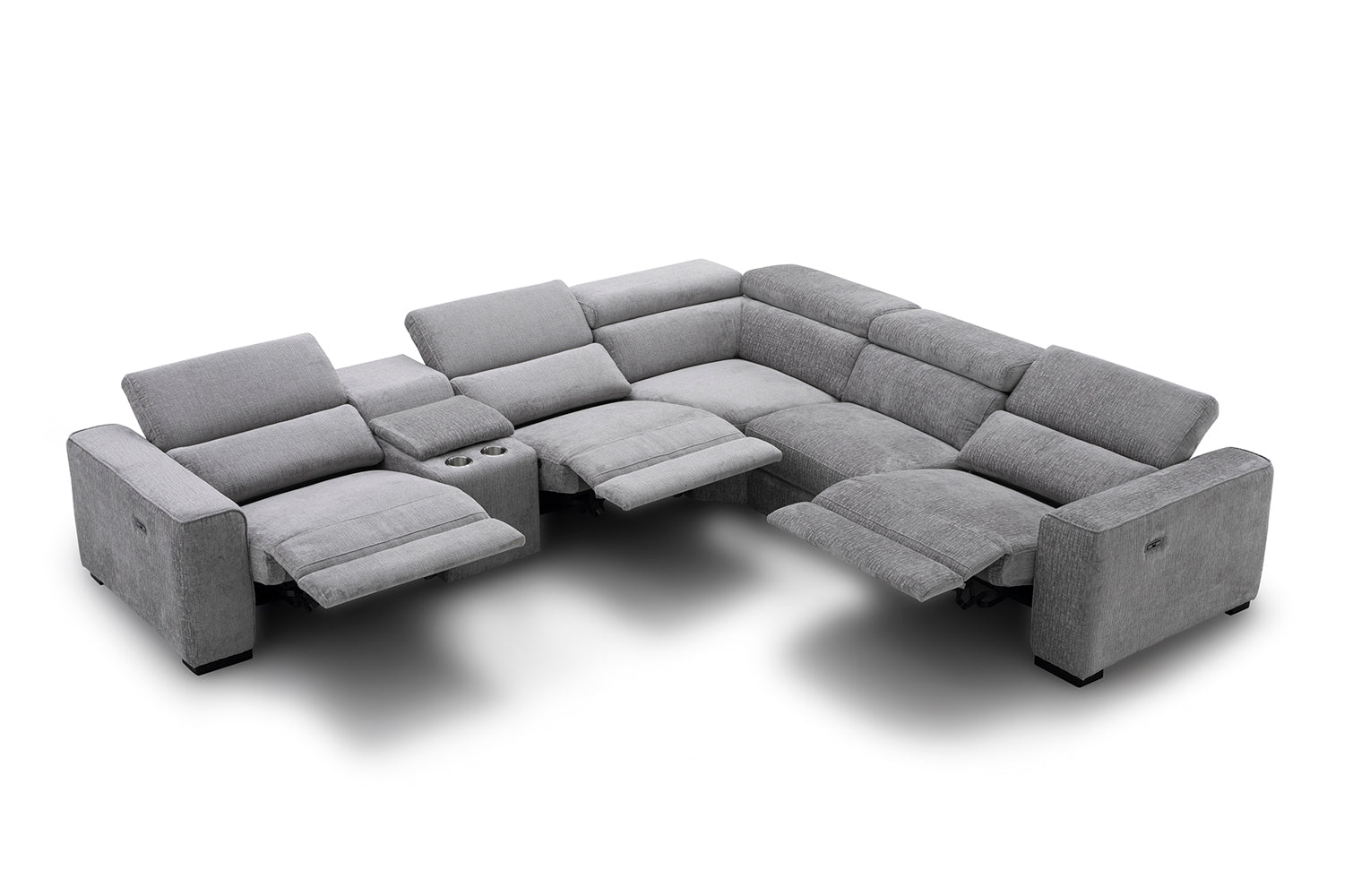 J and M Furniture Couches & Sofa Picasso Motion Fabric Sectional in Light Grey | J&M Furniture