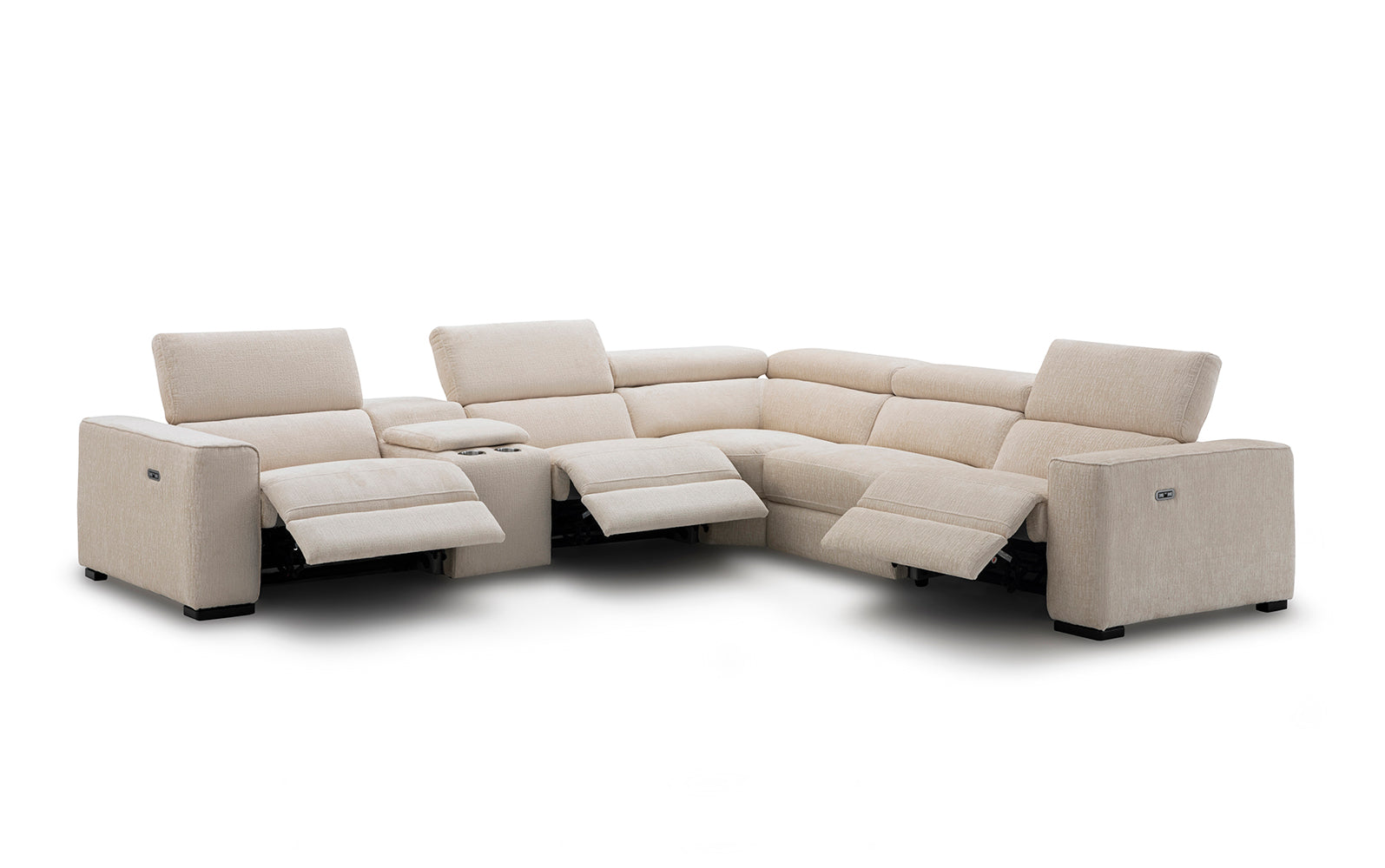 J and M Furniture Couches & Sofa Picasso Motion Fabric Sectional in Sand | J&M Furniture