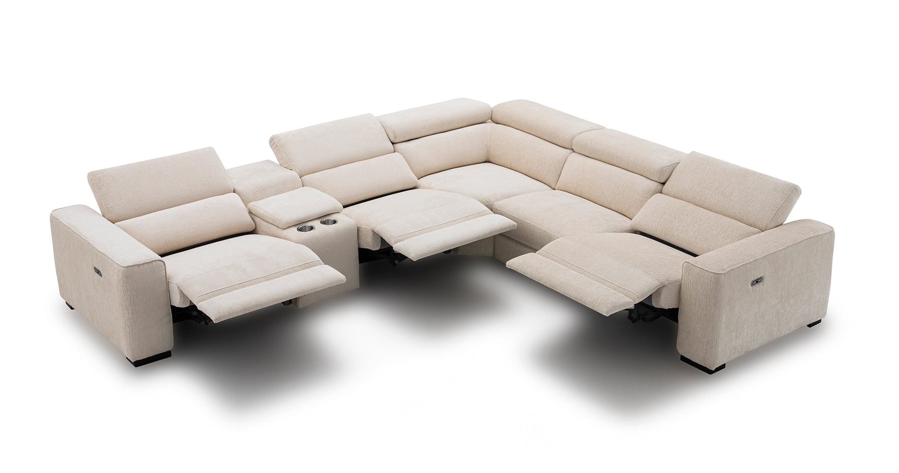 J and M Furniture Couches & Sofa Picasso Motion Fabric Sectional in Sand | J&M Furniture