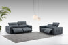 J and M Furniture Couches & Sofa Prescott Leather Loveseat in Dark Grey | J&M Furniture