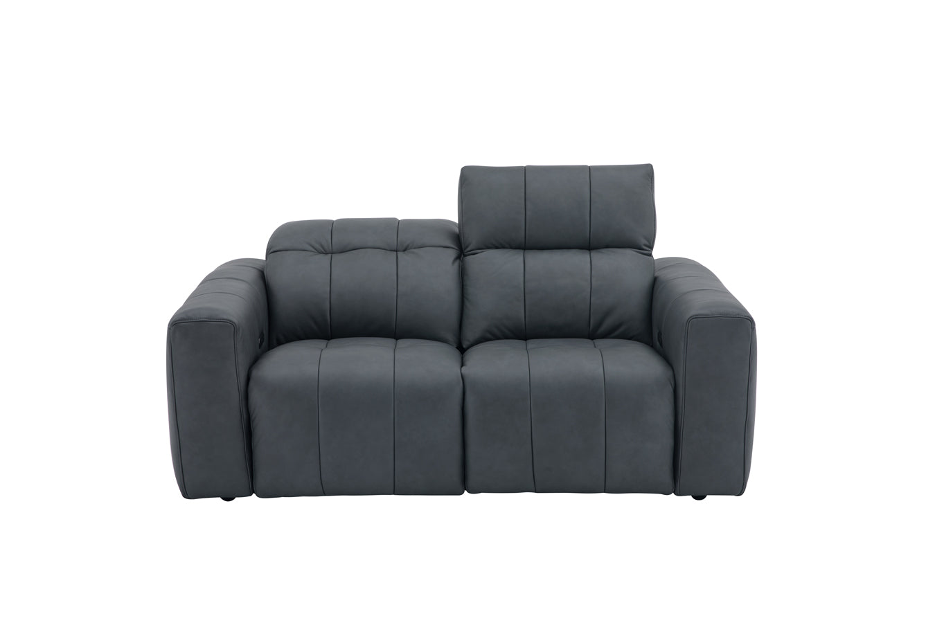 J and M Furniture Couches & Sofa Prescott Leather Loveseat in Dark Grey | J&M Furniture