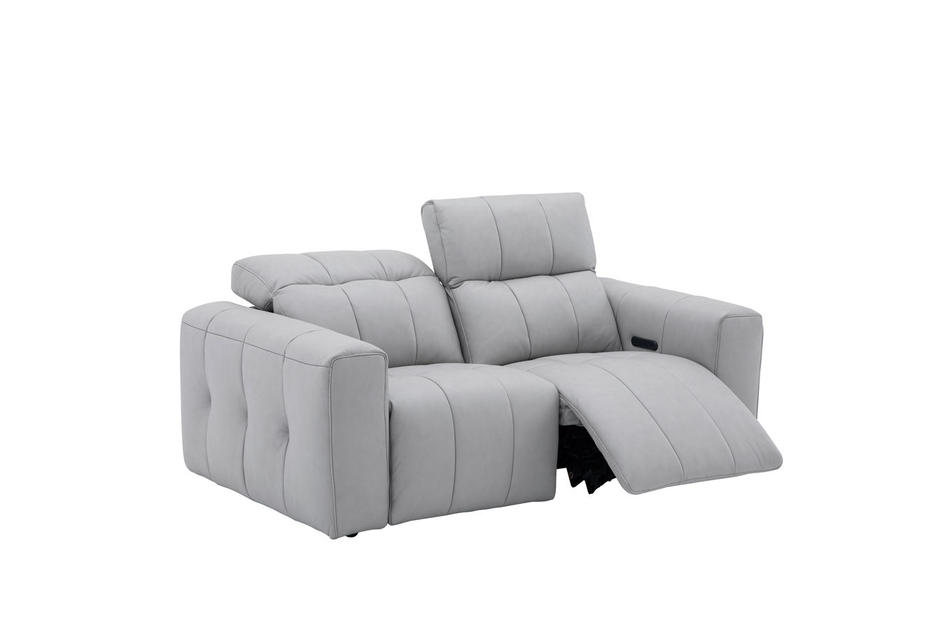 J and M Furniture Couches & Sofa Prescott Leather Loveseat in Grey | J&M Furniture