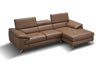 J and M Furniture Couches & Sofa Right Hand Facing Chaise A973b Premium Leather Mini Sectional in Caramel | J&M Furniture