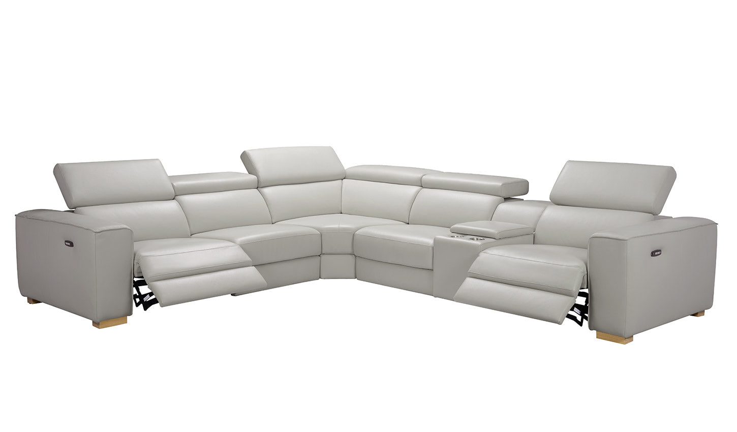 J and M Furniture Couches & Sofa Salvador Motion Sectional in Light Grey | J&M Furniture