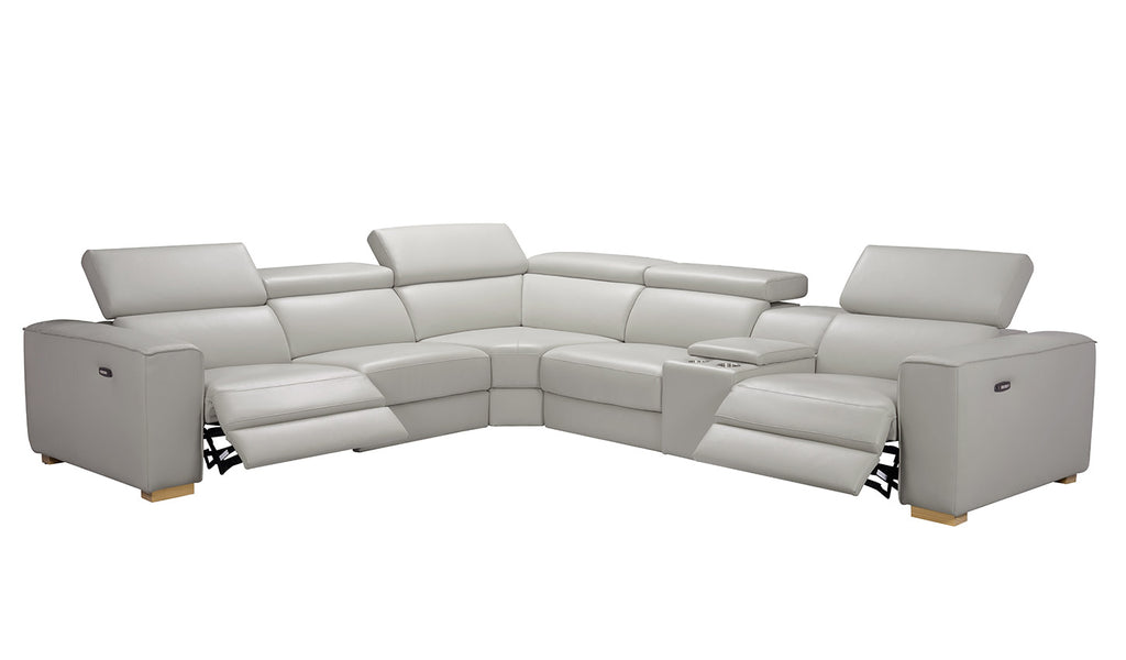 J and M Furniture Couches & Sofa Salvador Motion Sectional in Light Grey | J&M Furniture