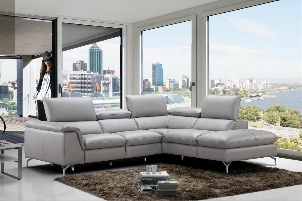J and M Furniture Couches & Sofa Viola Premium Leather Sectional, J&M Furniture