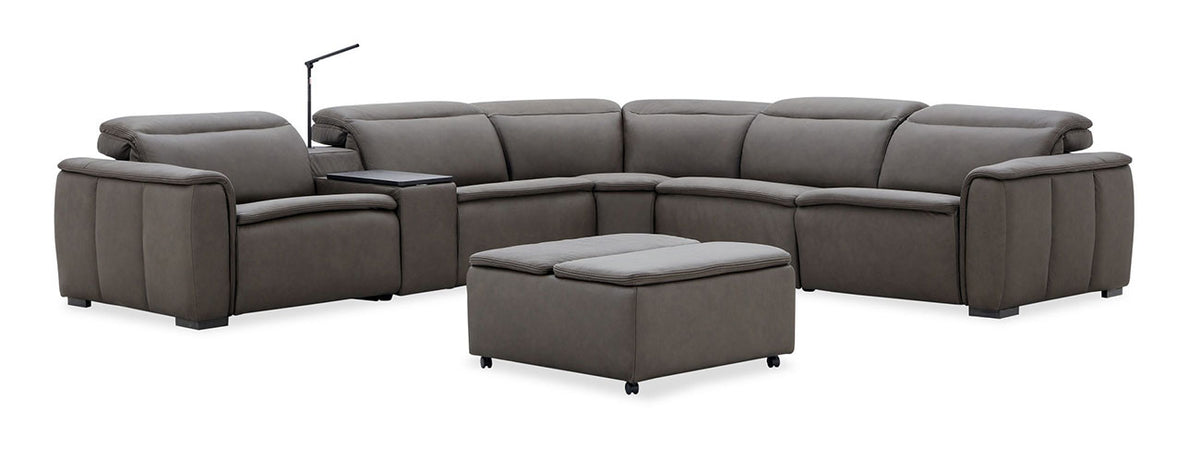 J and M Furniture Couches & Sofa Zen Reclining Sectional & Storage Ottoman | J&M Furniture