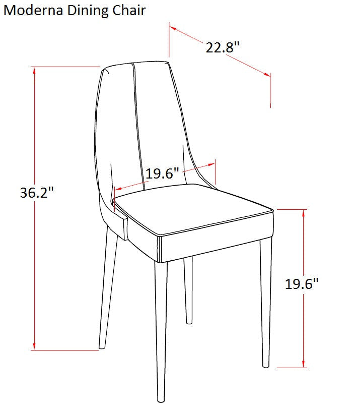 J and M Furniture Dining Chair Moderna Dining Chair in Taupe (Pair) | J&M Furniture