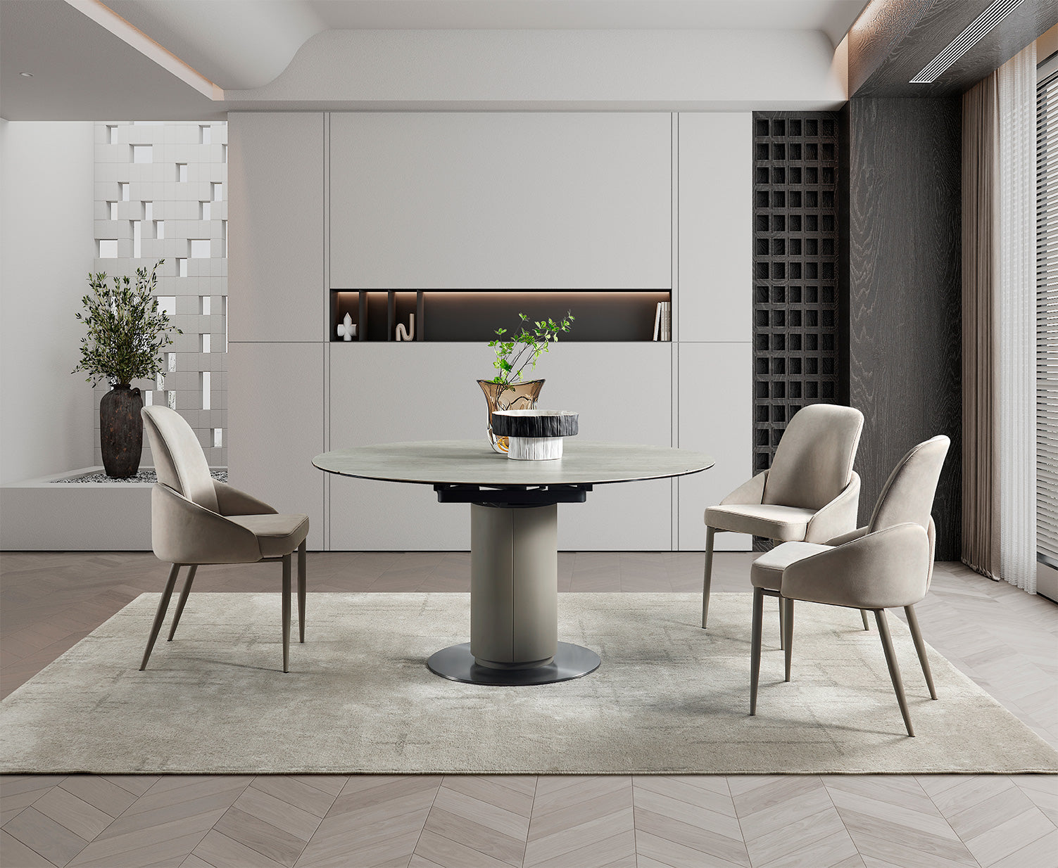 J and M Furniture Dining Sets RH 130 Round Extendable Table | J&M Furniture