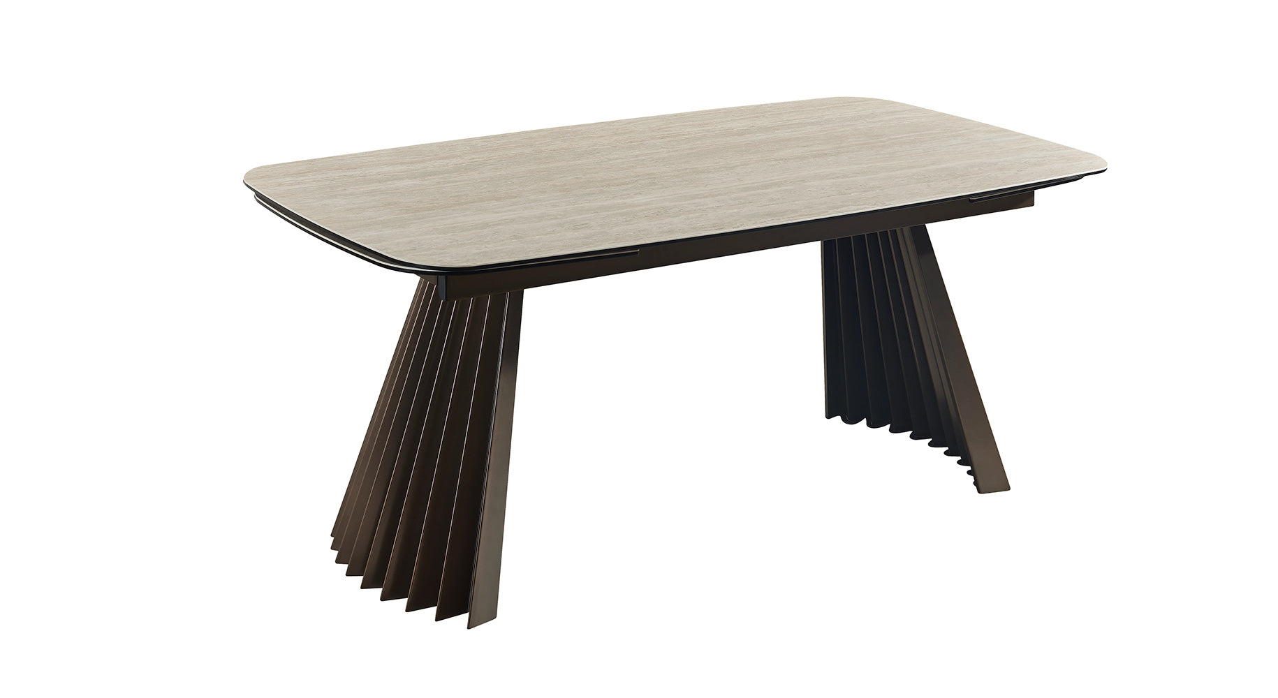 J and M Furniture Dining Table Warm Travertine Extension Table | J&M Furniture