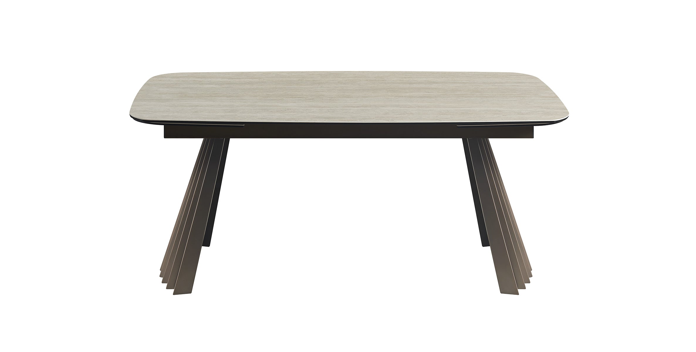 J and M Furniture Dining Table Warm Travertine Extension Table | J&M Furniture