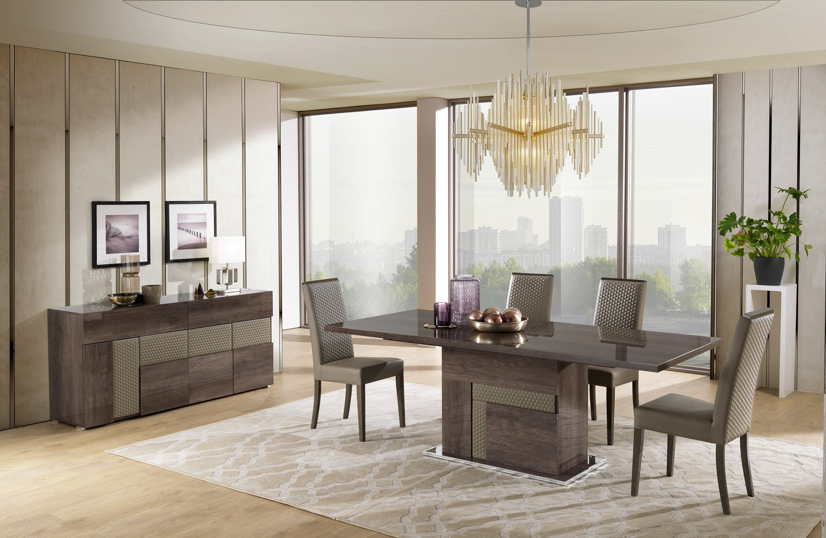J and M Furniture Display & Storage Portofino Modern Buffet