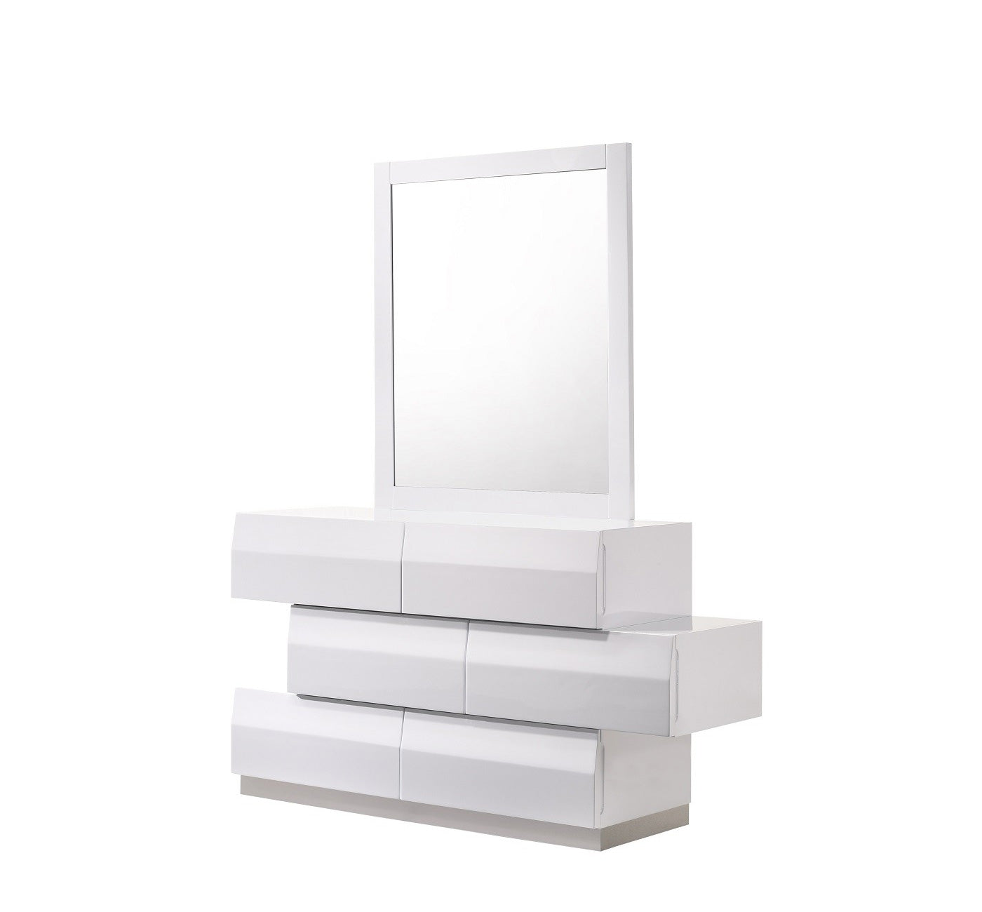 J and M Furniture Dresser Milan Dresser & Mirror in White