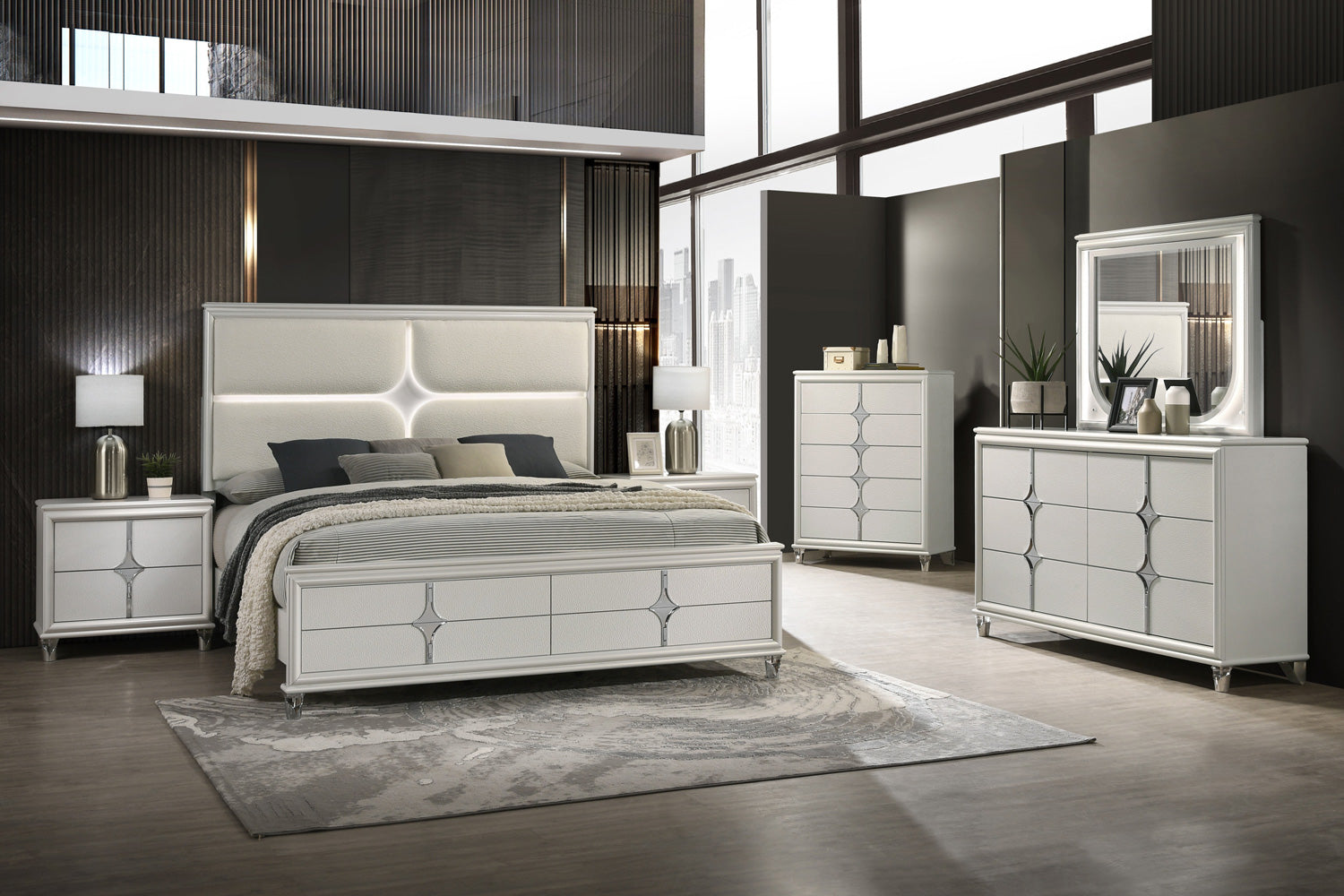 J and M Furniture Nightstands Bucharest Nightstand