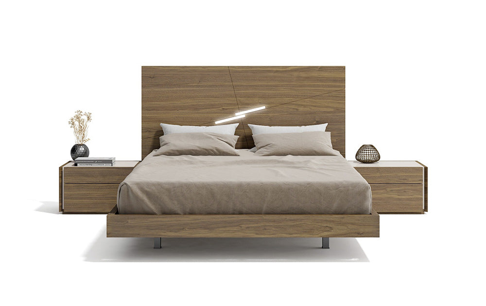 J and M Furniture Nightstands Faro Nightstand in Walnut