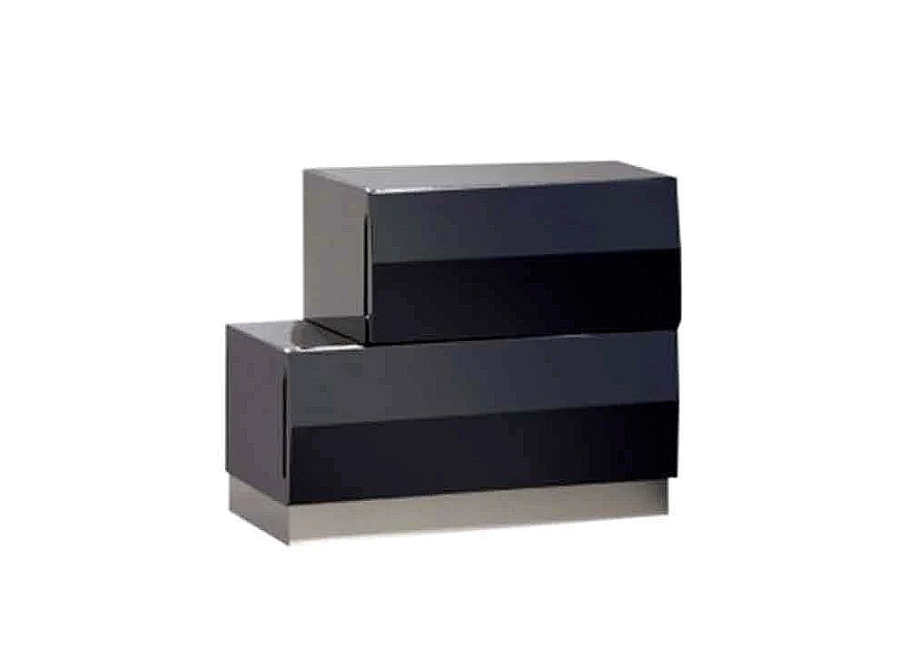 J and M Furniture Nightstands Milan Nightstand in Black