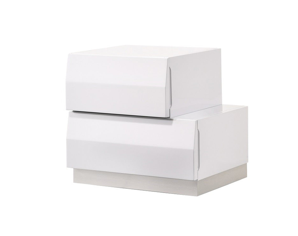 J and M Furniture Nightstands Milan Nightstand in White