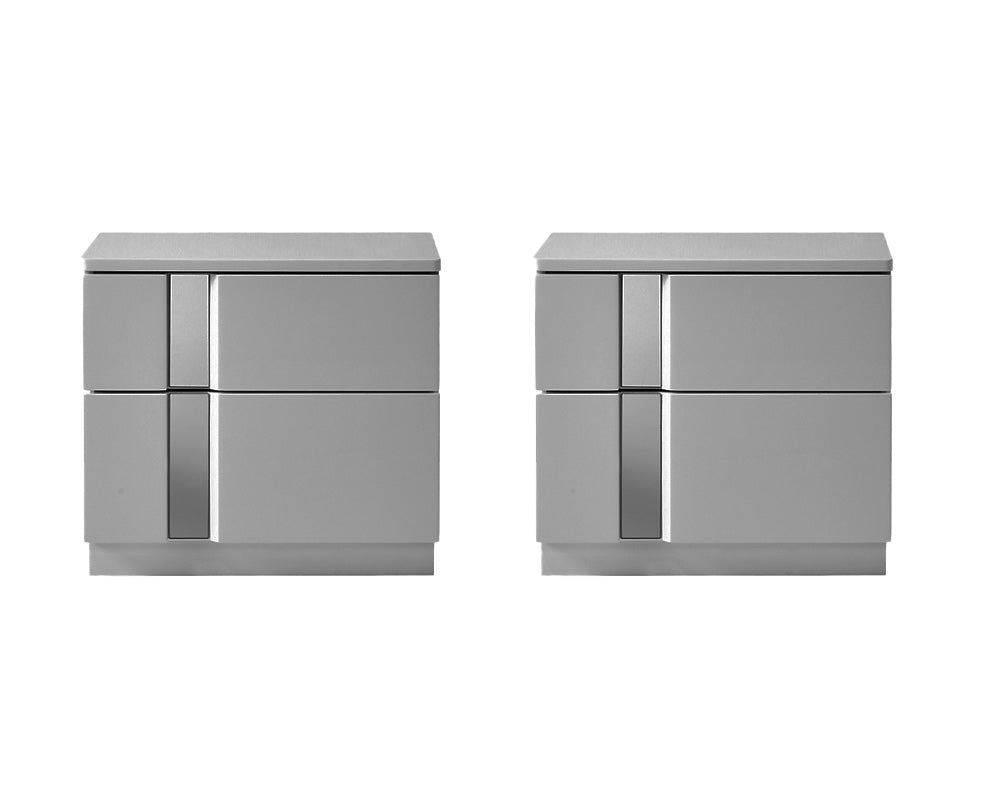 J and M Furniture Nightstands Palermo Nightstand in Grey