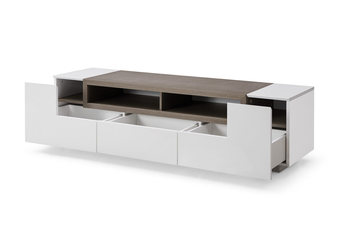J and M Furniture TV Stand & Entertainment Centers TV Stand TV002 in White Gloss/Grey Veneer | J&M Furniture