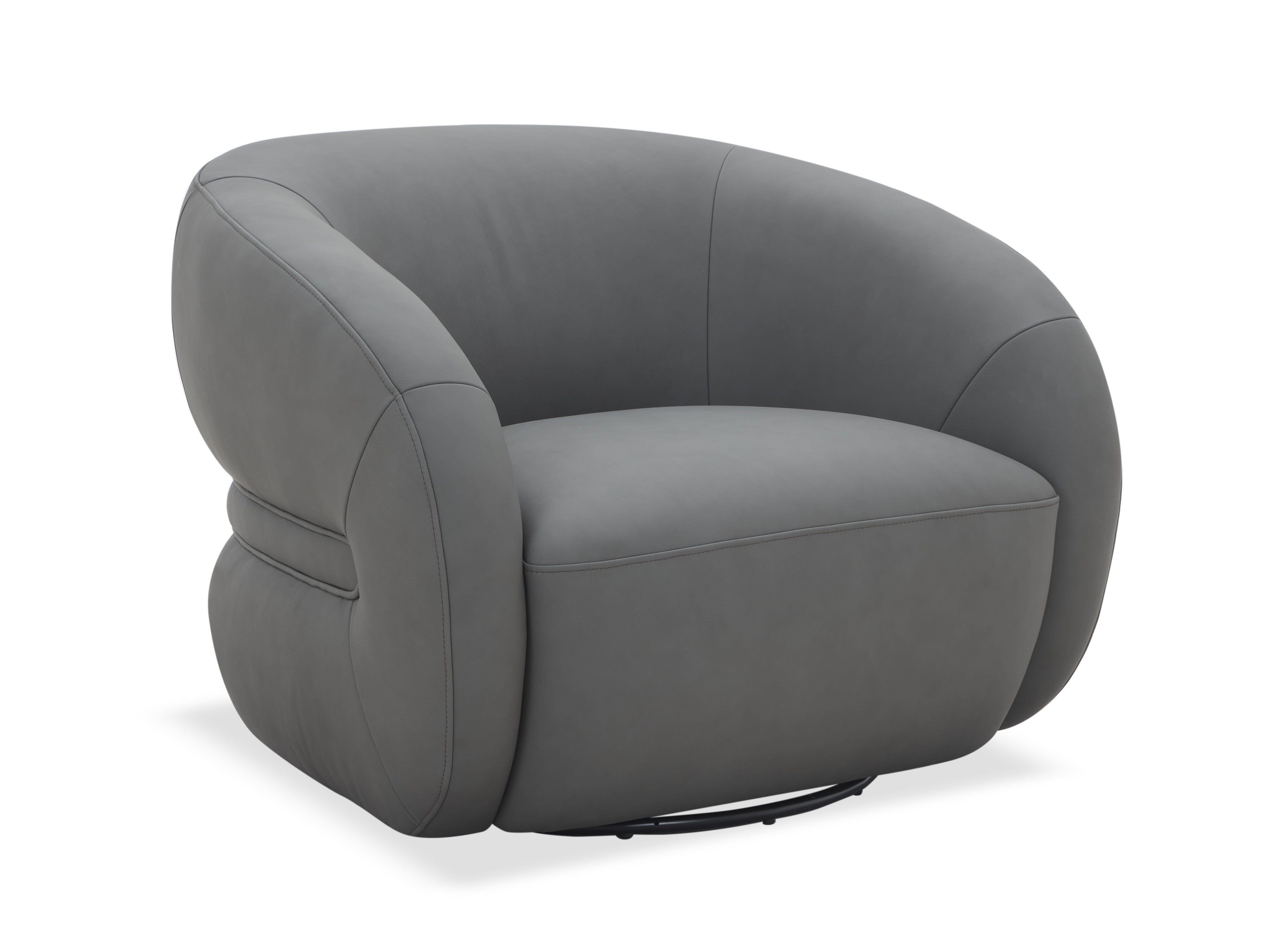 JnmFurniture.com Lounge Chair Orbit Swivel Chair in Charcoal