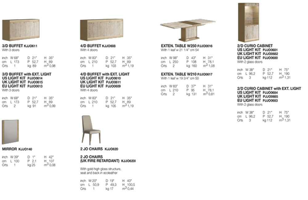 Jo 3 Door Buffet - 68"
