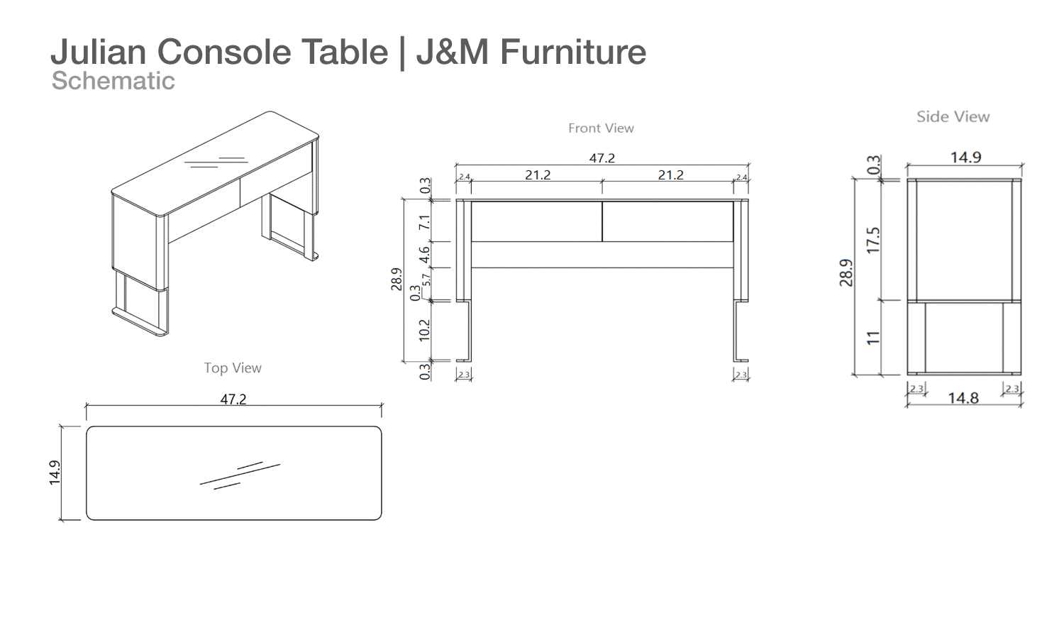 Julian Console Table | J&M Furniture