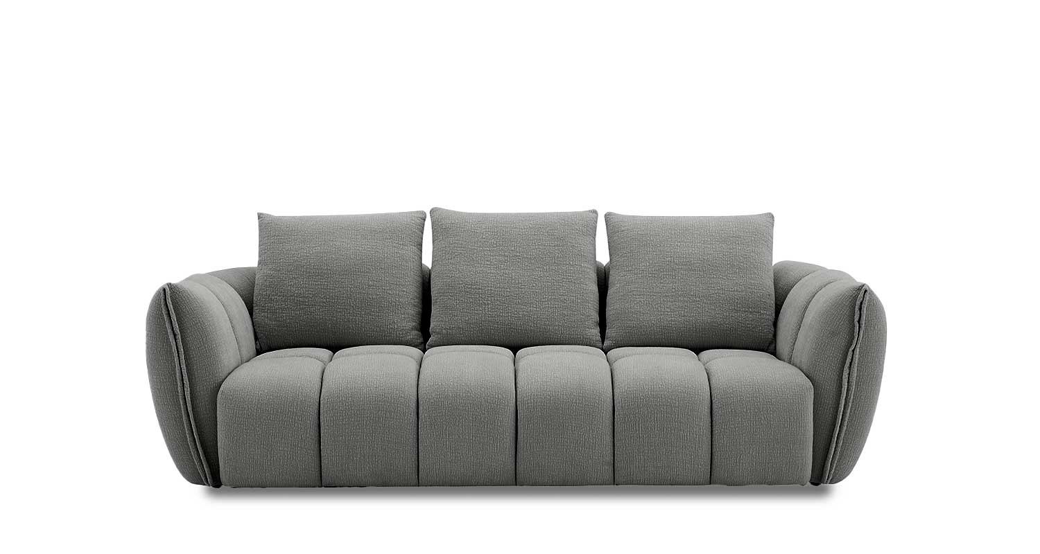 Lennox Fabric Loveseat in Dark Grey | J&M Furniture