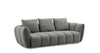 Lennox Fabric Loveseat in Dark Grey | J&M Furniture