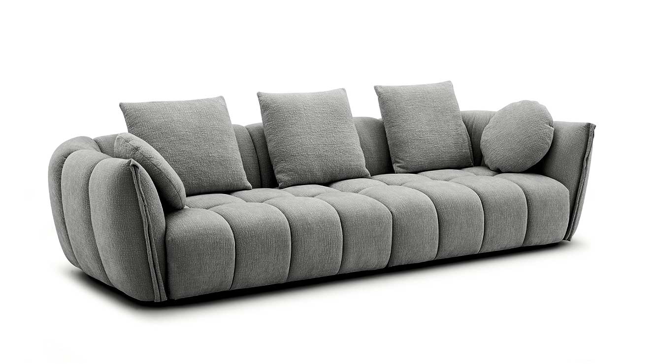 Lennox Fabric Sofa in Dark Grey | J&M Furniture