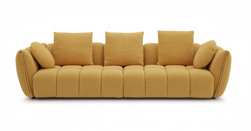 Lennox Fabric Sofa in Mustard | J&M Furniture