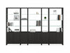 Linea Expandable Bookcase with Glass Shelves 5802 | BDI Furniture