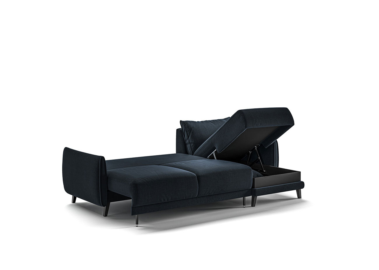 Luonto Couches & Sofa Dolphin Full XL Sleeper Sofa with Reversible Chaise & Storage