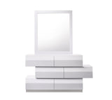 Milan Dresser & Mirror in White
